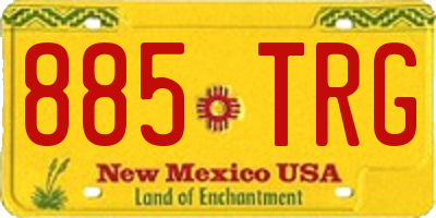 NM license plate 885TRG