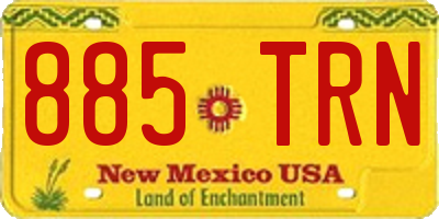 NM license plate 885TRN
