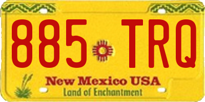 NM license plate 885TRQ
