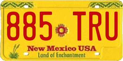 NM license plate 885TRU