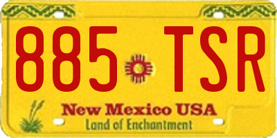 NM license plate 885TSR