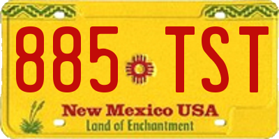 NM license plate 885TST