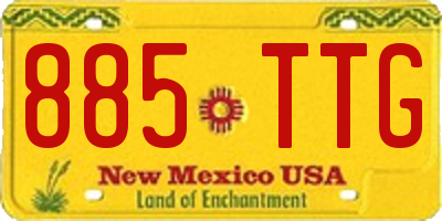 NM license plate 885TTG