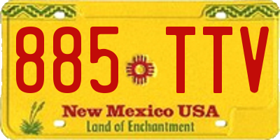 NM license plate 885TTV