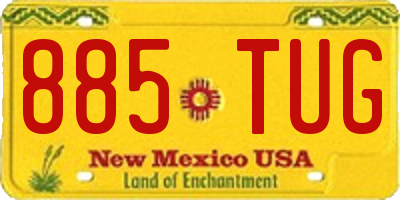 NM license plate 885TUG