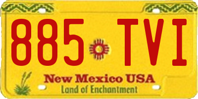 NM license plate 885TVI