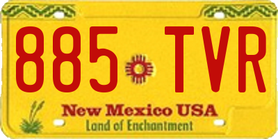 NM license plate 885TVR
