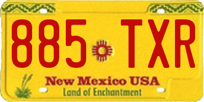 NM license plate 885TXR