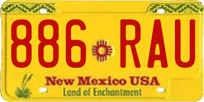 NM license plate 886RAU