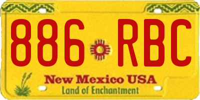 NM license plate 886RBC
