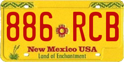 NM license plate 886RCB