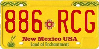NM license plate 886RCG