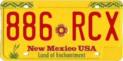 NM license plate 886RCX