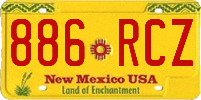 NM license plate 886RCZ