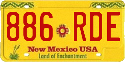 NM license plate 886RDE