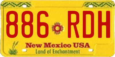 NM license plate 886RDH