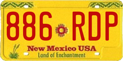 NM license plate 886RDP