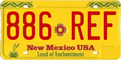 NM license plate 886REF