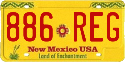 NM license plate 886REG