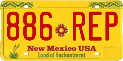 NM license plate 886REP