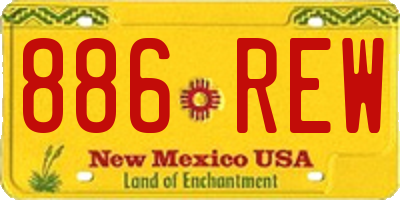NM license plate 886REW