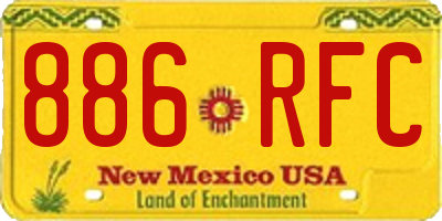 NM license plate 886RFC