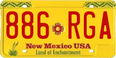 NM license plate 886RGA