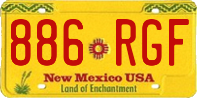 NM license plate 886RGF