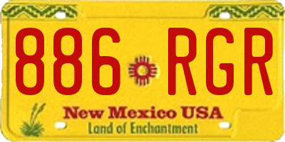 NM license plate 886RGR