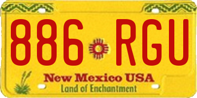 NM license plate 886RGU