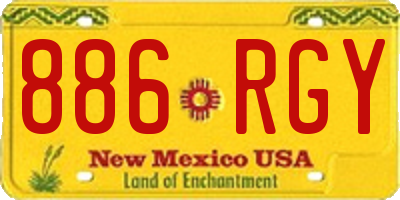 NM license plate 886RGY
