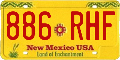 NM license plate 886RHF