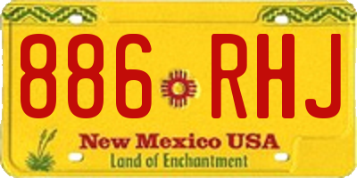 NM license plate 886RHJ