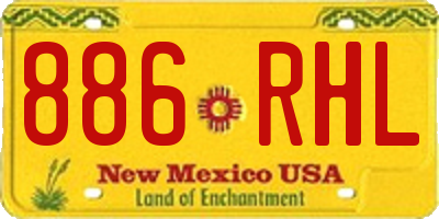 NM license plate 886RHL