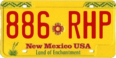 NM license plate 886RHP