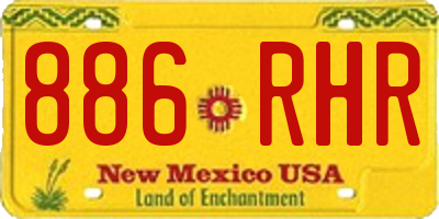 NM license plate 886RHR