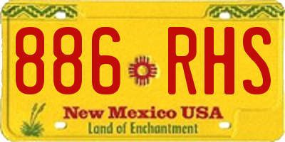 NM license plate 886RHS
