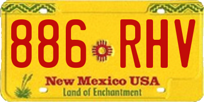 NM license plate 886RHV