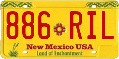NM license plate 886RIL