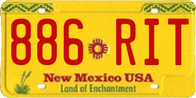 NM license plate 886RIT