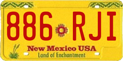 NM license plate 886RJI