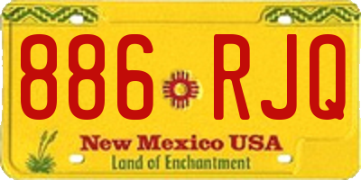 NM license plate 886RJQ