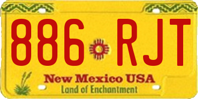 NM license plate 886RJT