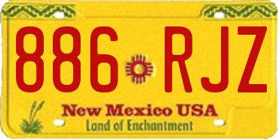 NM license plate 886RJZ