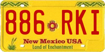NM license plate 886RKI