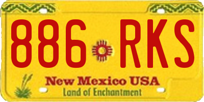 NM license plate 886RKS