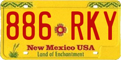 NM license plate 886RKY