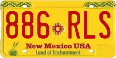 NM license plate 886RLS