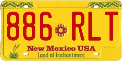 NM license plate 886RLT