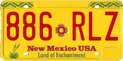 NM license plate 886RLZ